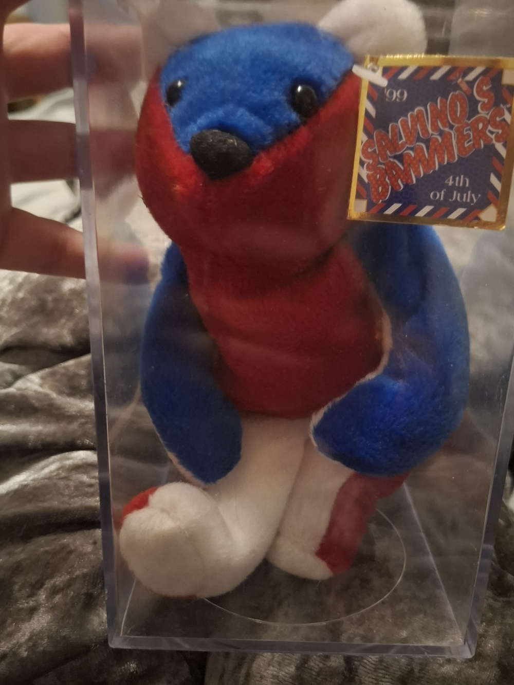 '99 Salino's Bammers 4th of July Patriotic Plush Bear - DEREK JETER #2 - Picture 1 of 4